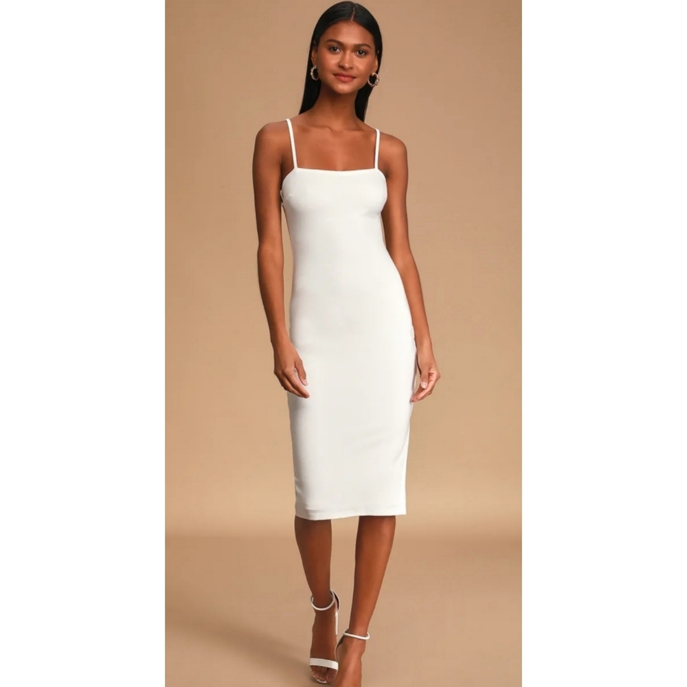 Lulu's White Midi Dress